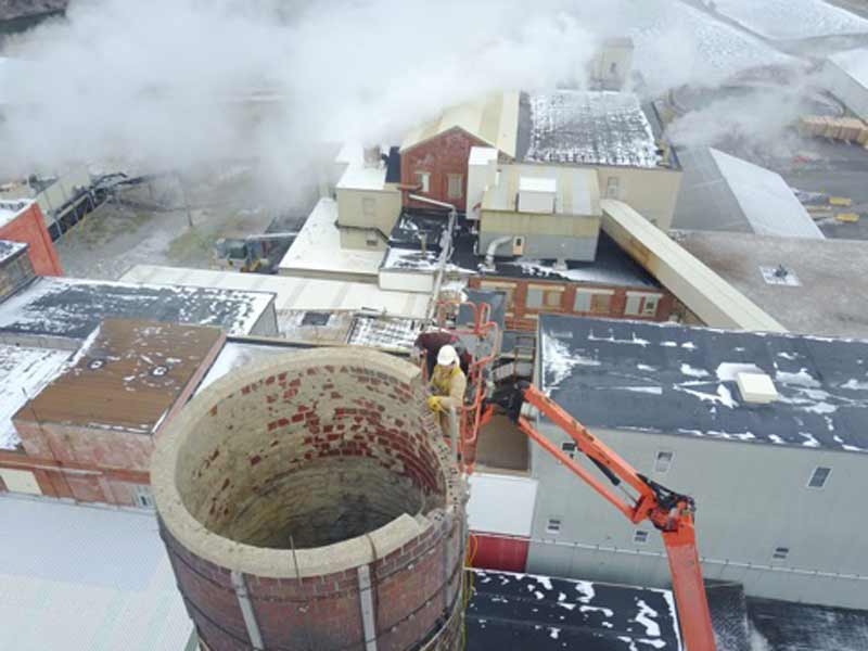 morton salt smokestack - selective demolition